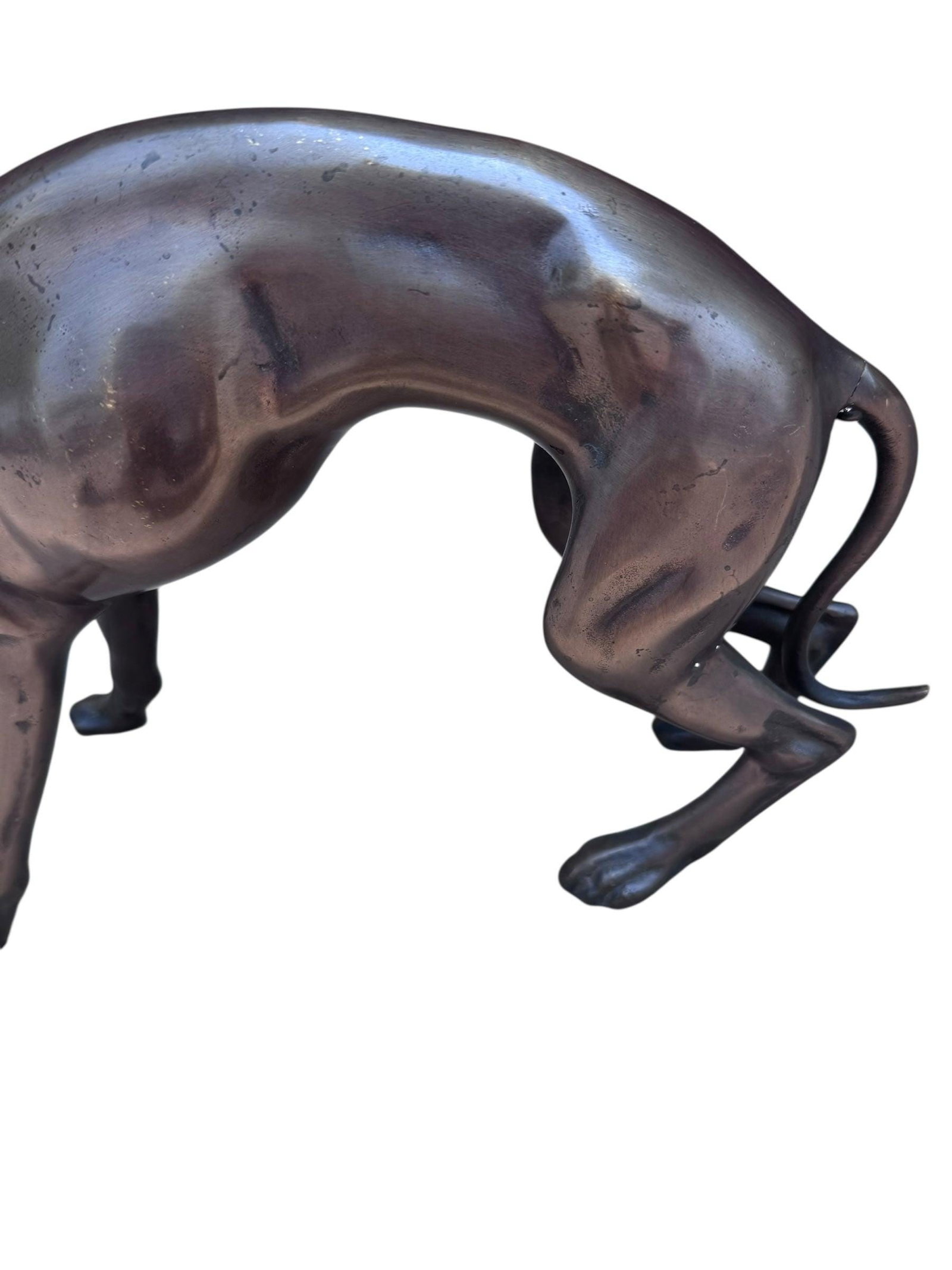 Vintage Art Deco Greyhound Dog Statues - Pair - 3