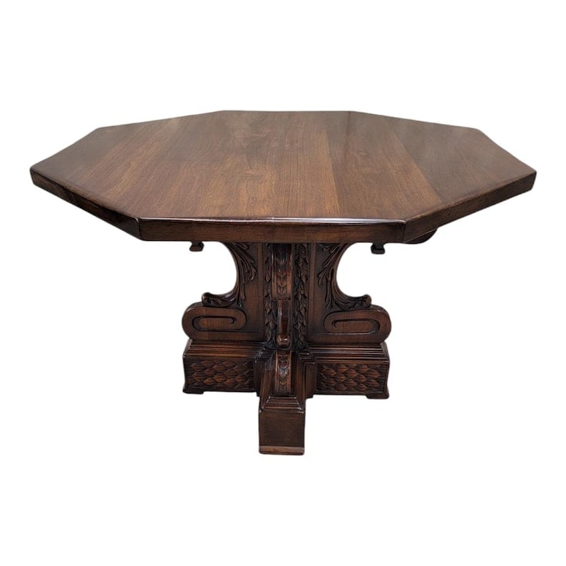Antique Italian Baroque Style Octagonal Entryway Table (1 of 8)