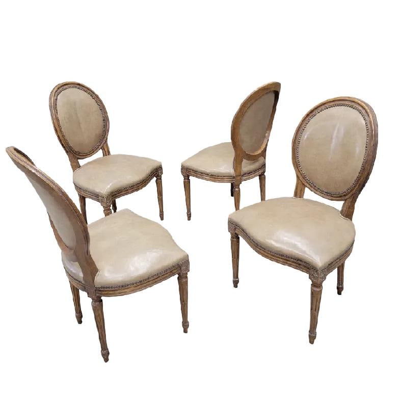 Vintage French Provincial Style Medallion Back Chairs By Baker - 4 - 8