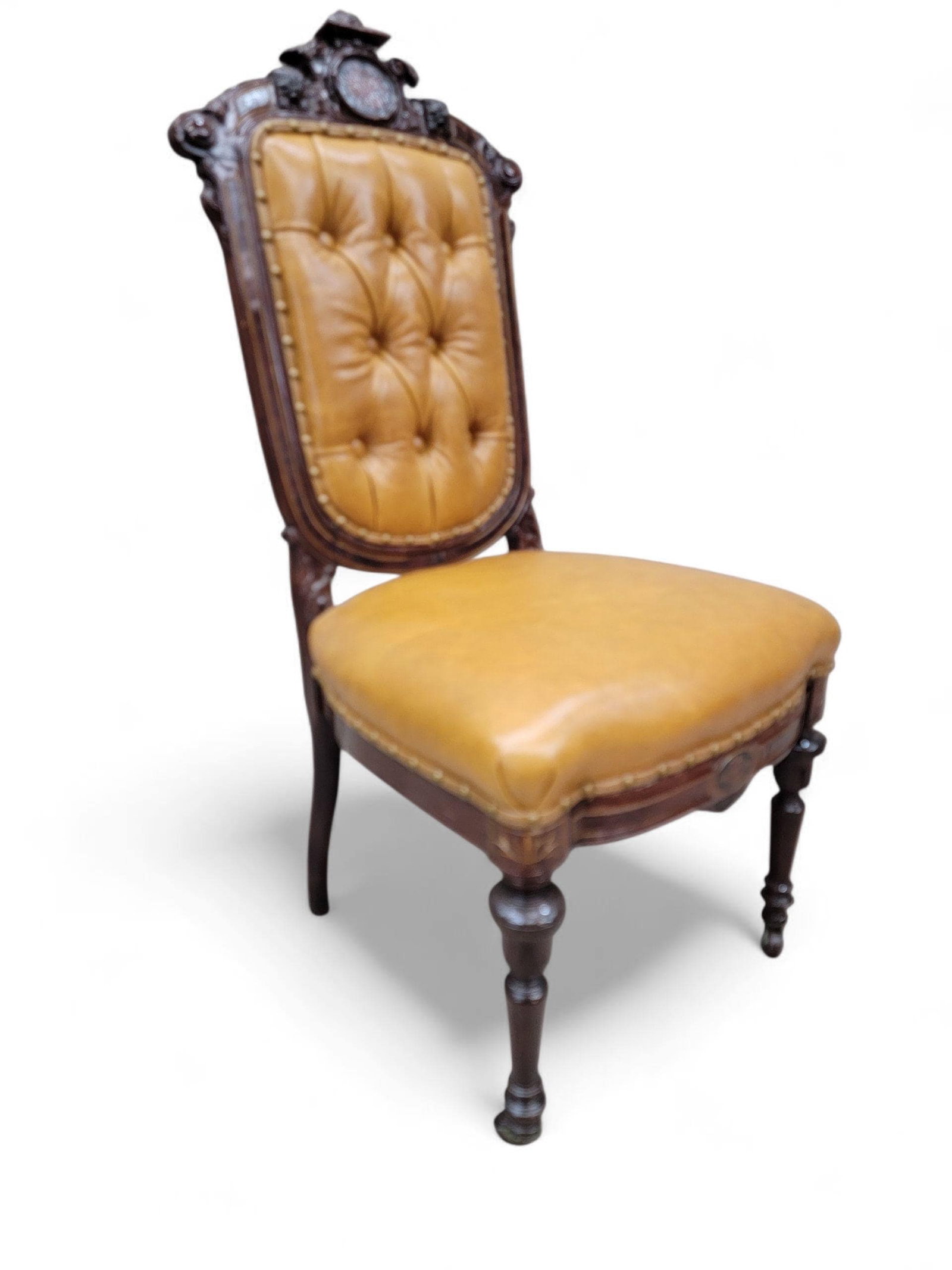 Antique French Regency Style Rosewood Parlor Set Newly Reupholstered - 4 - 3
