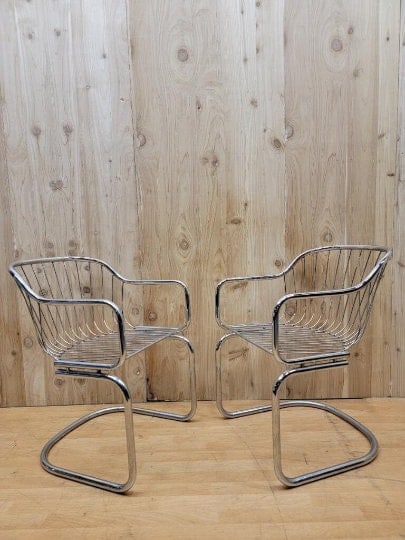 MCM Mod Cantilever Dining Chairs by Gastone Rinaldi - 4 - 8