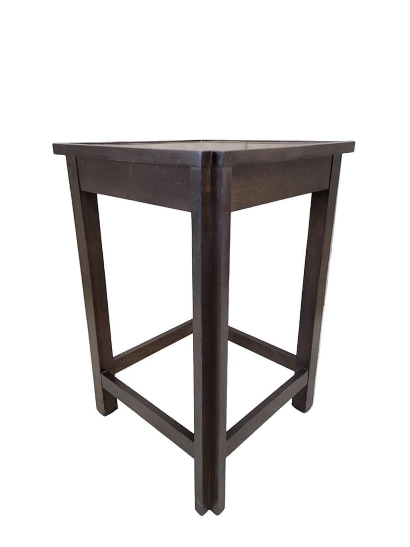 MCM Milo Baughman Style Burl and Brass Side Table by Century Furniture - 3