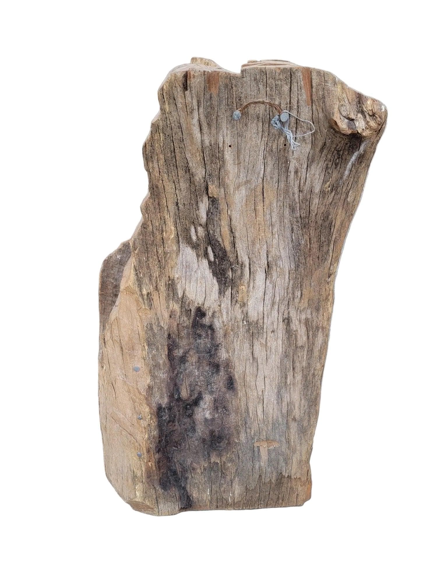 Vintage Carved African/Jamaican Rasta Live Edge Wall Sculpture - 6