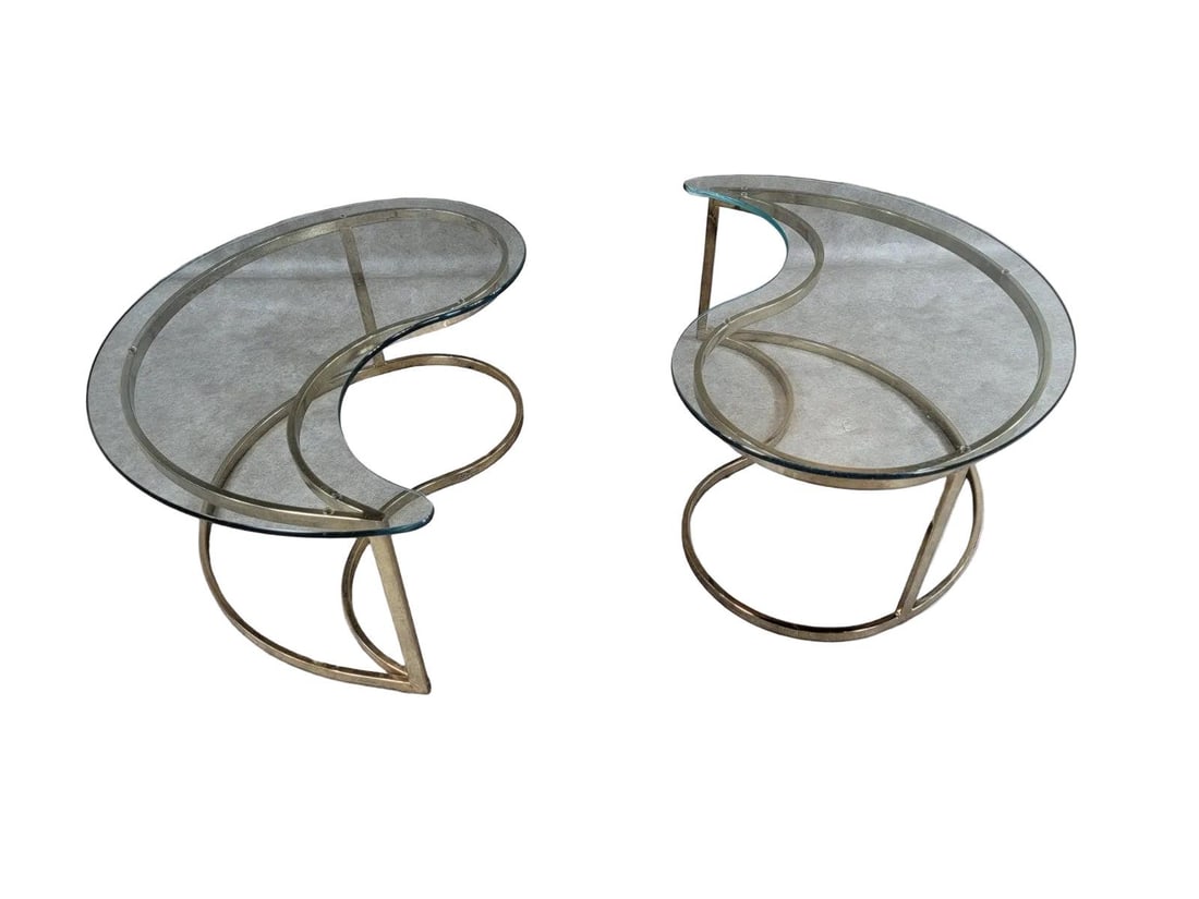 MCM Milo Baughman Style Ying/Yang Tables for DIA - 4