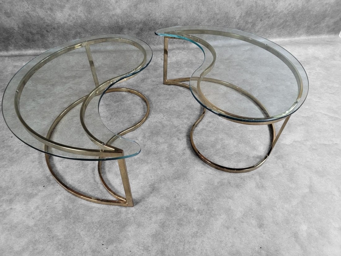 MCM Milo Baughman Style Ying/Yang Tables for DIA - 6