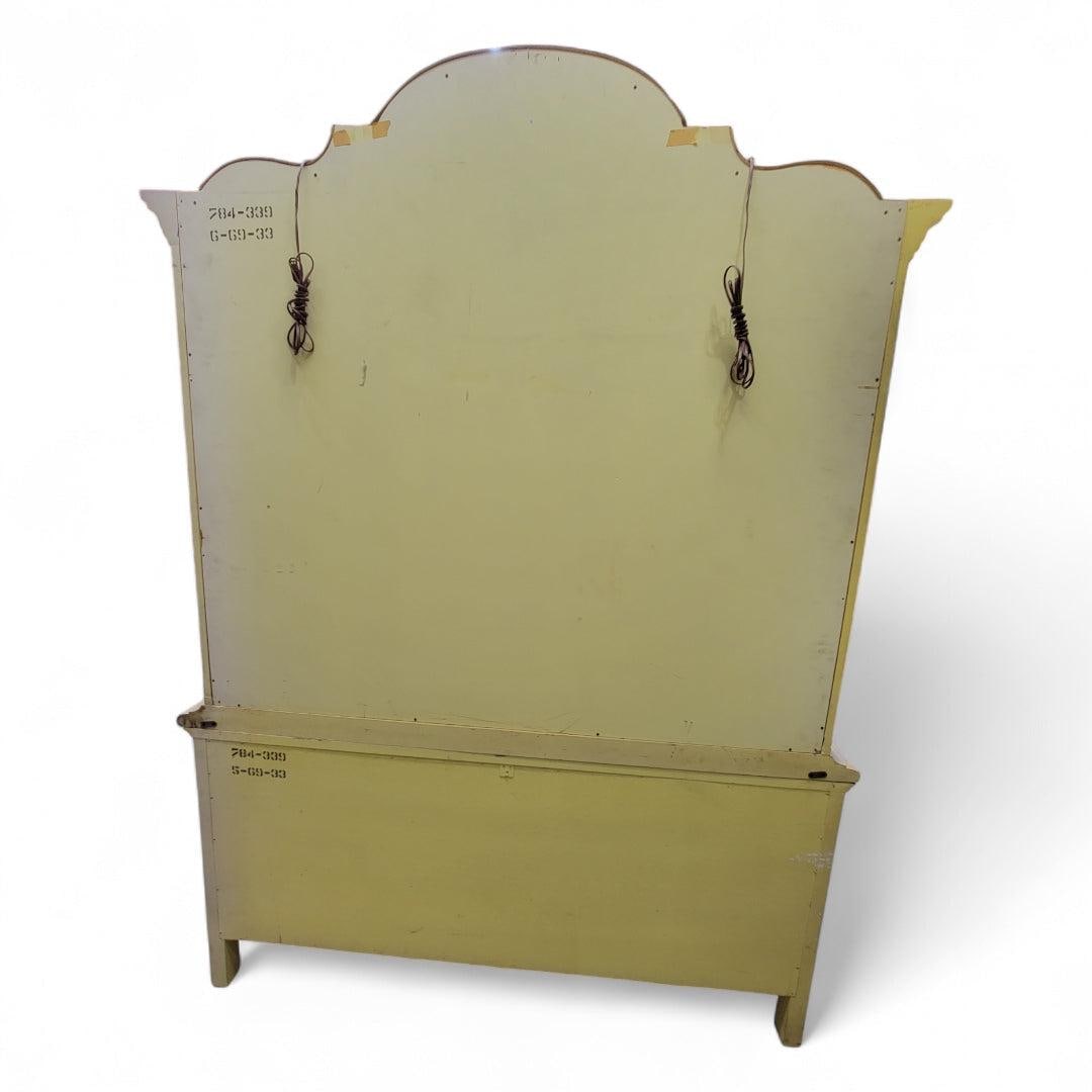 MCM French Country Style Breakfront Display Cabinet by Drexel - 3
