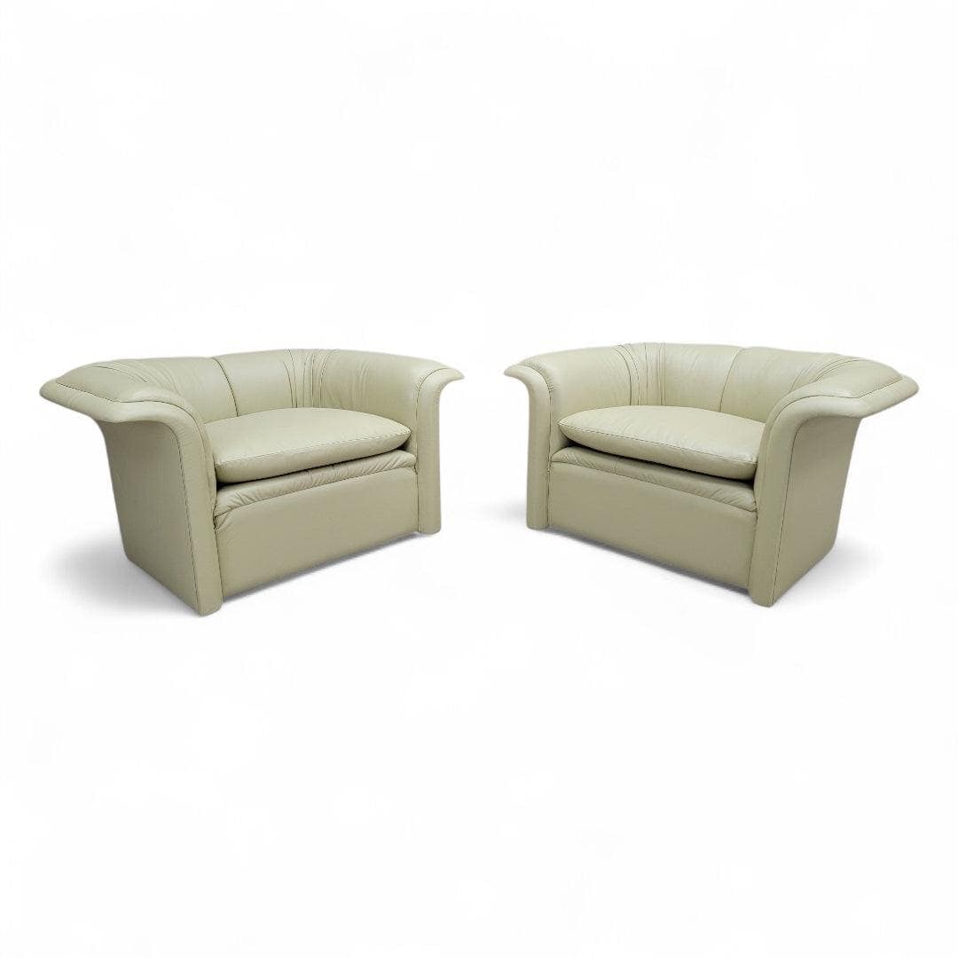 MCM Oversized Flare Arm Lounge Chairs for Dunbar Newly Reupholstered - Pair - 3