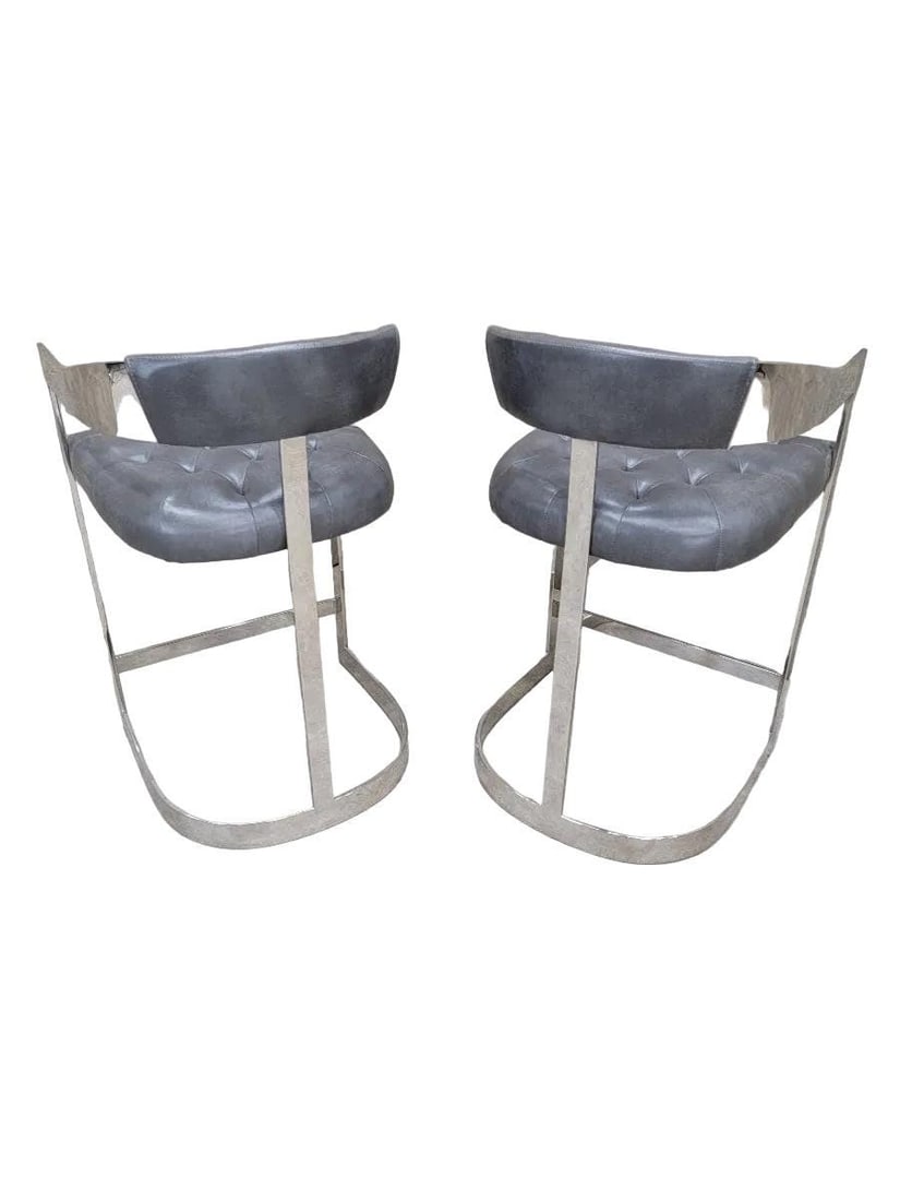 Vintage Modern Bar Stools - Pair - 6