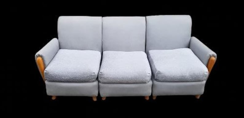 MCM Heywood Wakefield 3 Piece Modular Sofa Newly Reupholstered (1 of 8)