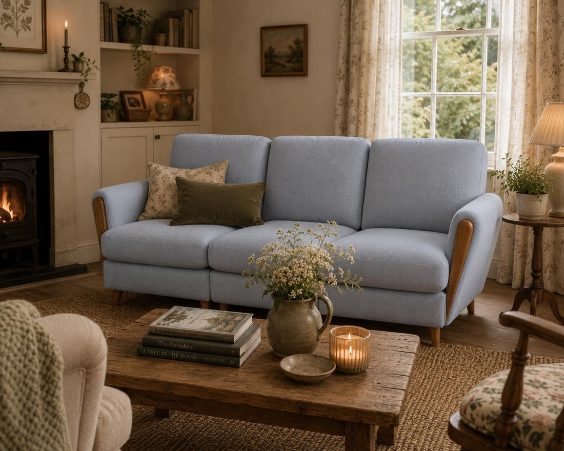 MCM Heywood Wakefield 3 Piece Modular Sofa Newly Reupholstered - 3