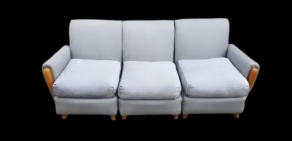 MCM Heywood Wakefield 3 Piece Modular Sofa Newly Reupholstered - 4