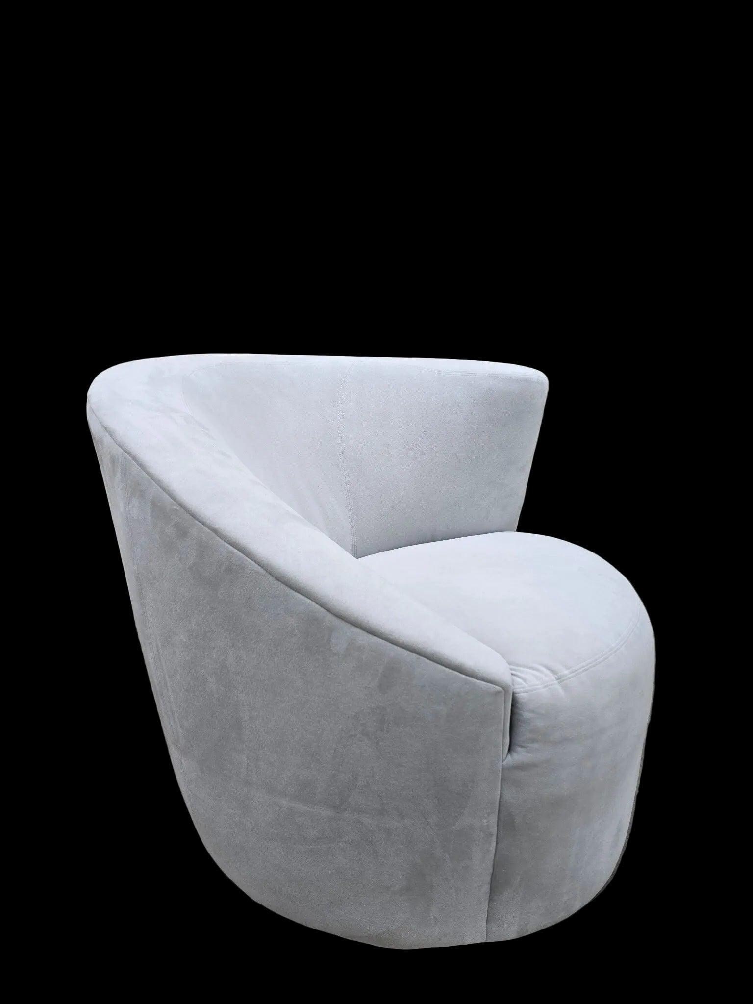 MCM Vladimir Kagan Nautilus Asymmetrical Swivel Lounge Chairs - Pair - 5