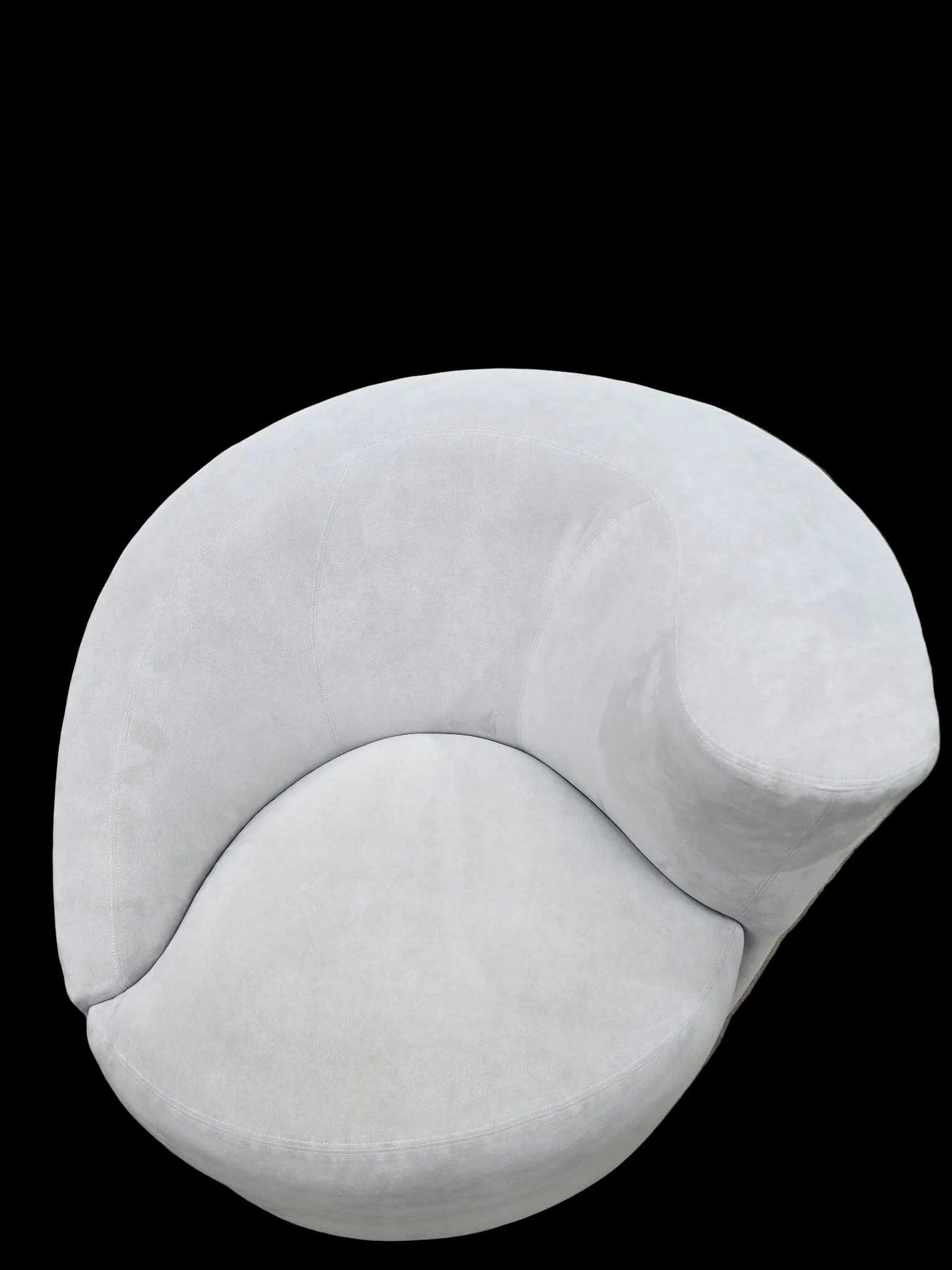 MCM Vladimir Kagan Nautilus Asymmetrical Swivel Lounge Chairs - Pair - 6