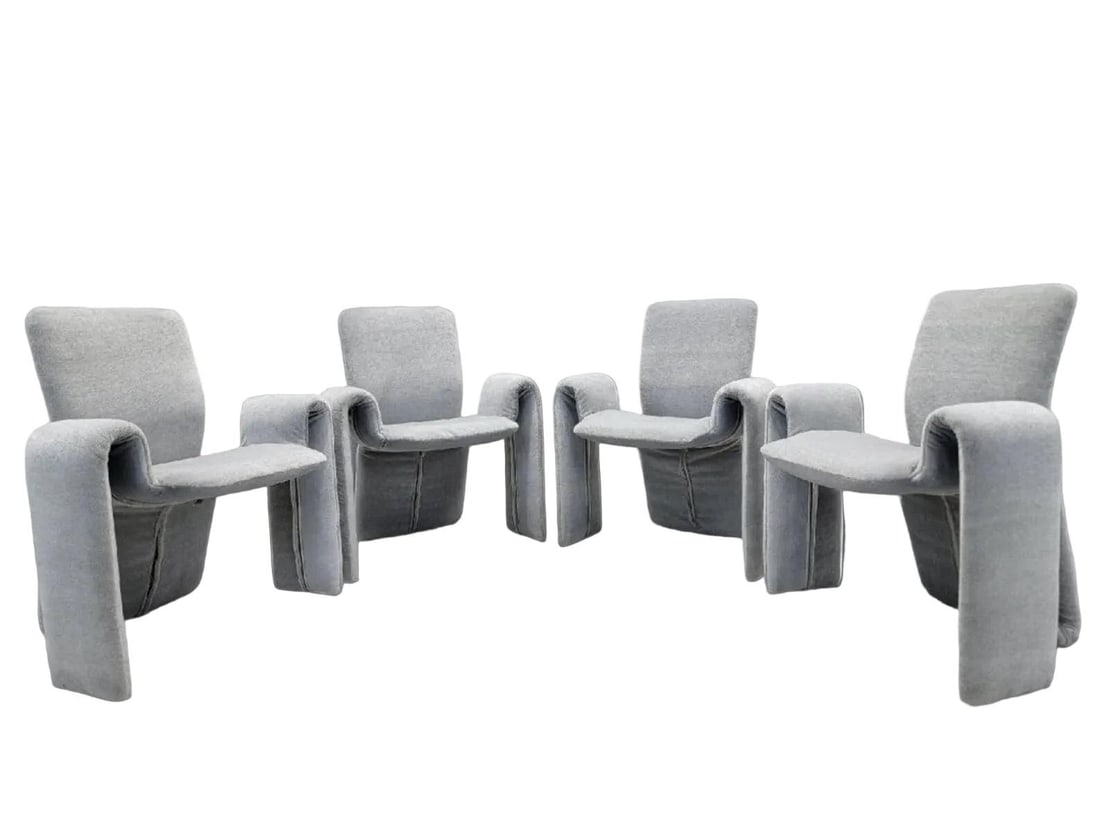 Postmodern Dining Chairs Newly Reupholstered by Steve Leonard - 4 - 5