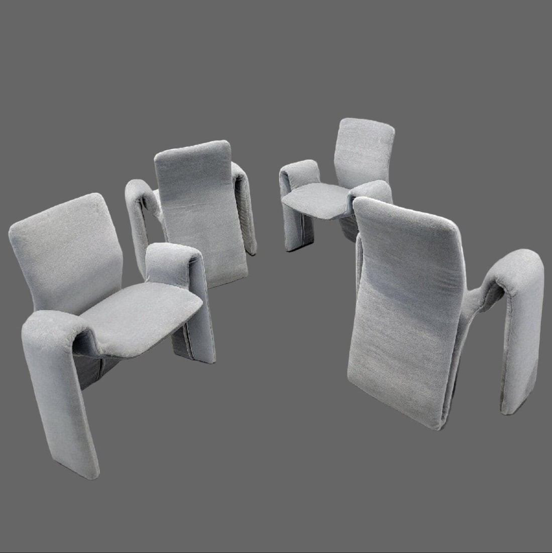 Postmodern Dining Chairs Newly Reupholstered by Steve Leonard - 4 - 7