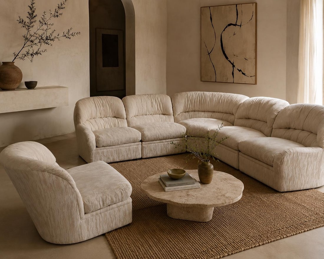 Postmodern 6 Piece Modular Section Sofa by Drexel - 2