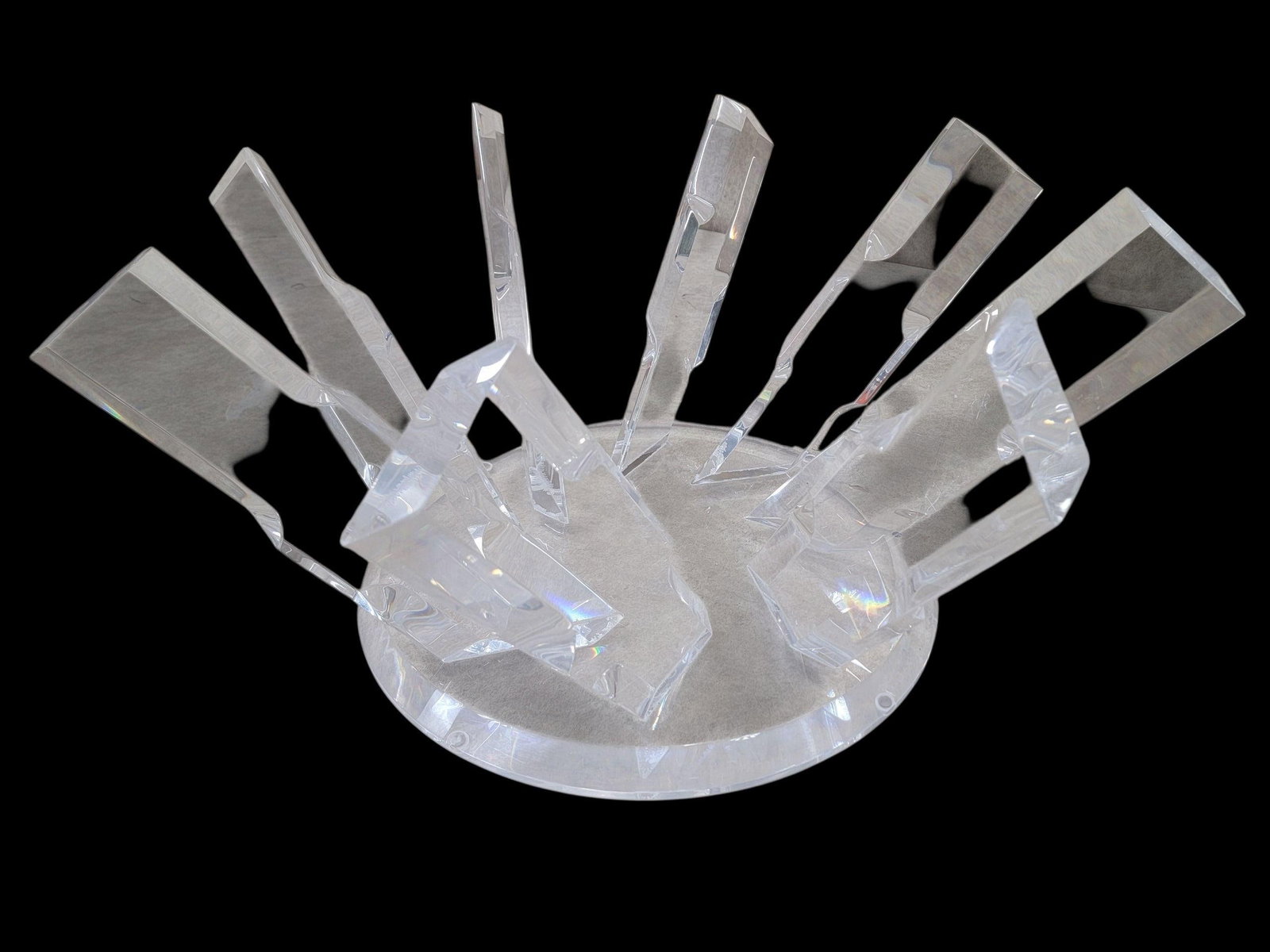 Postmodern Ice Crystal Lucite Coffee Table - 4