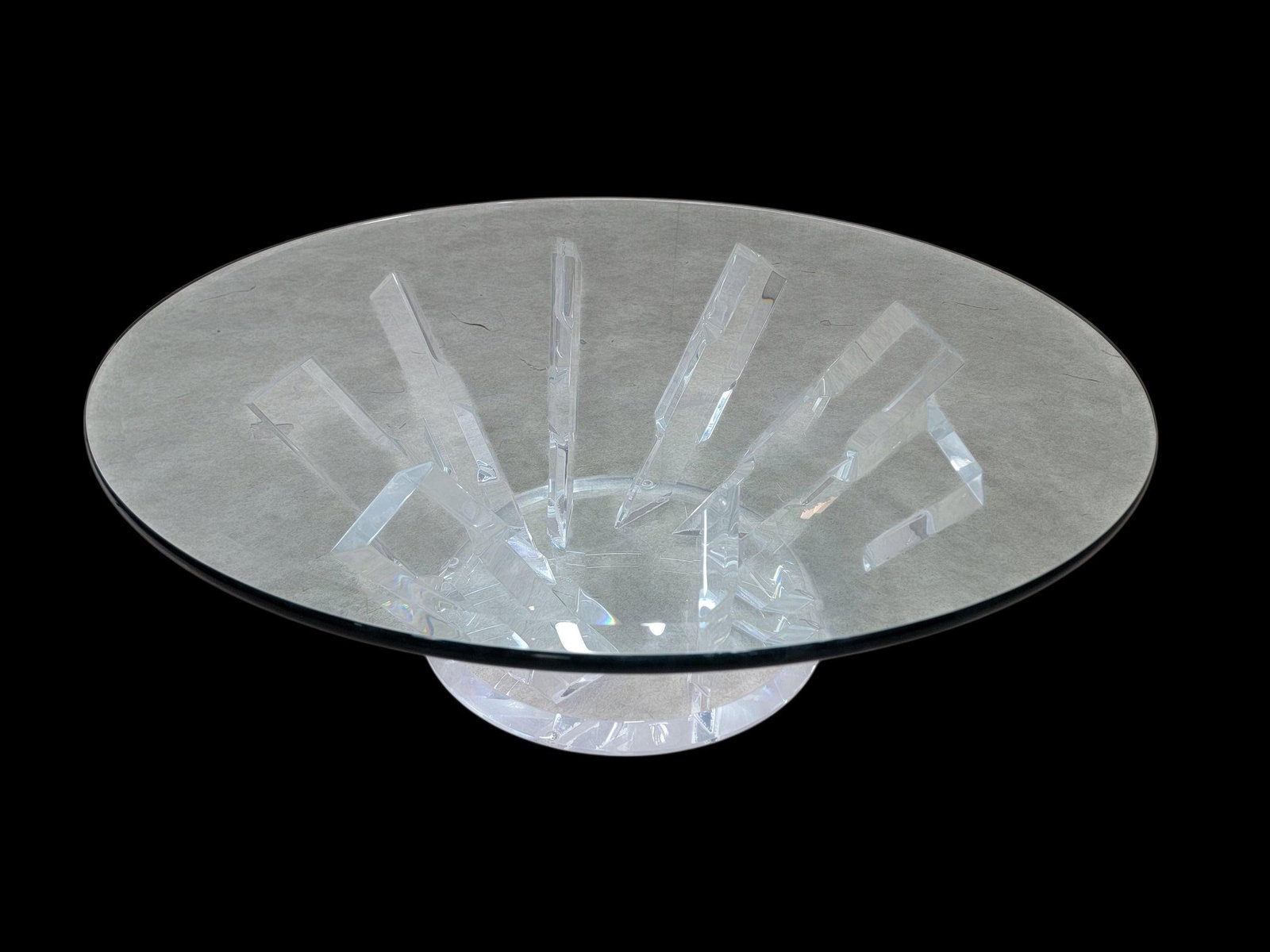 Postmodern Ice Crystal Lucite Coffee Table - 8