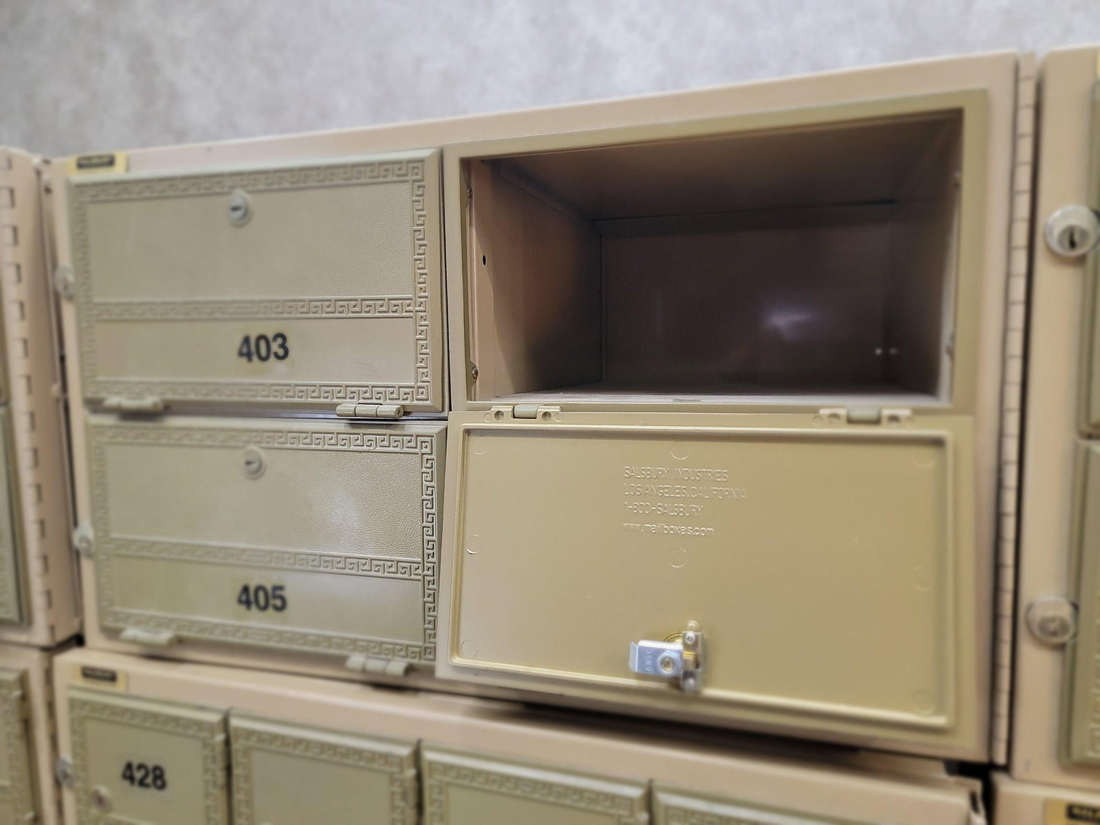 Vintage Metal Mailroom Storage Boxes by Salisbury Industries - Set of 12 - 5