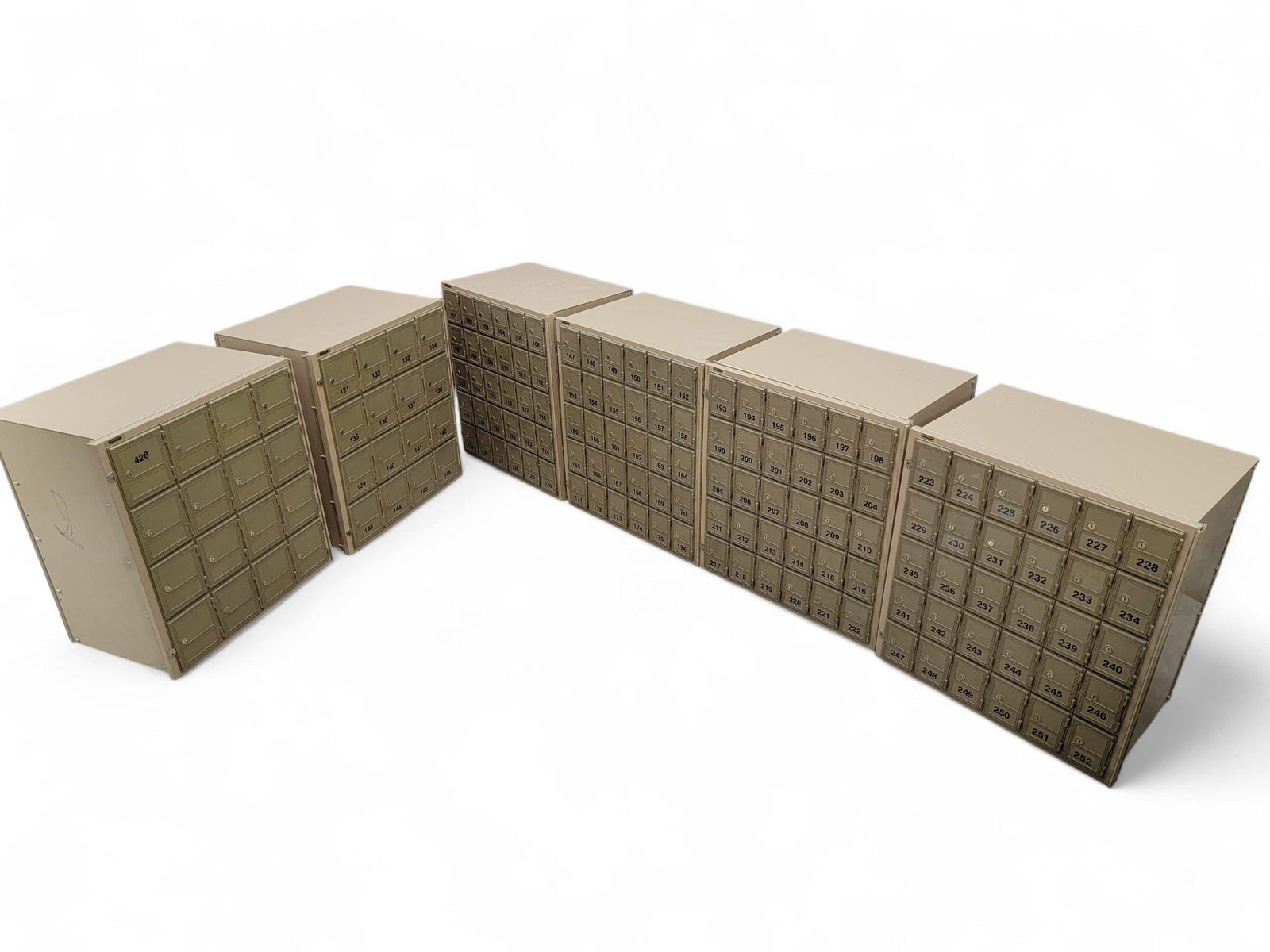 Vintage Metal Mailroom Storage Boxes by Salisbury Industries - Set of 12 - 8