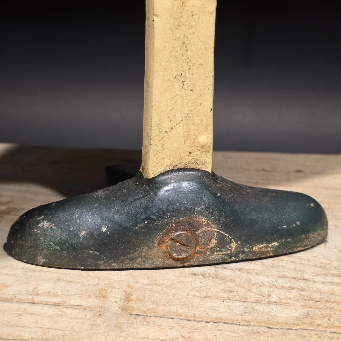9.5" Texaco Cast Iron Doorstop Lollipop Sign Base Advertising - 2