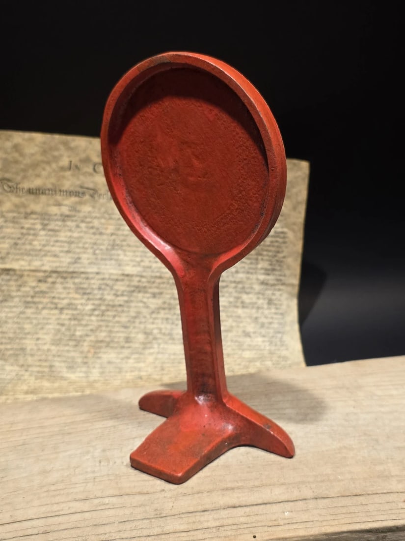 Coca Cola Cast Iron Doorstop Lollipop Sign Base Advertising - 6