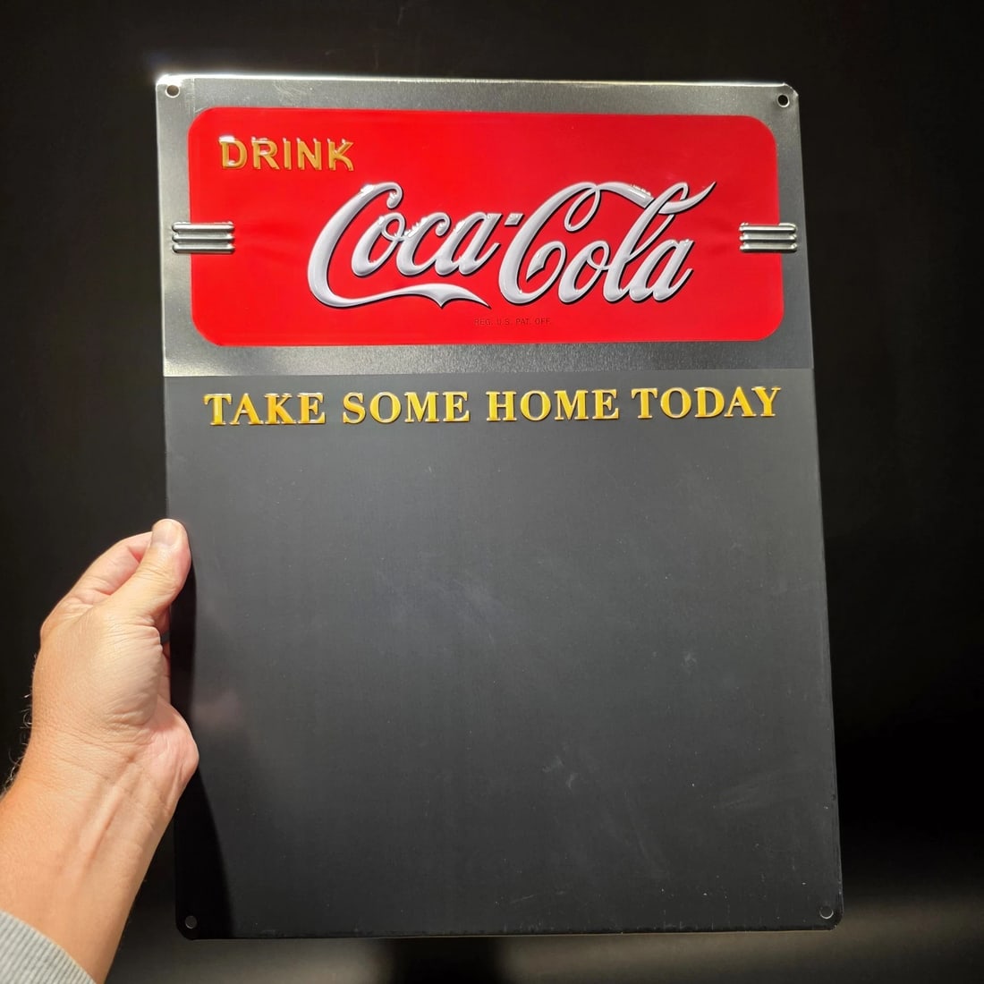 17" Coca-Cola Menu Board Chalkboard Sign Coke Advertising Display - 11