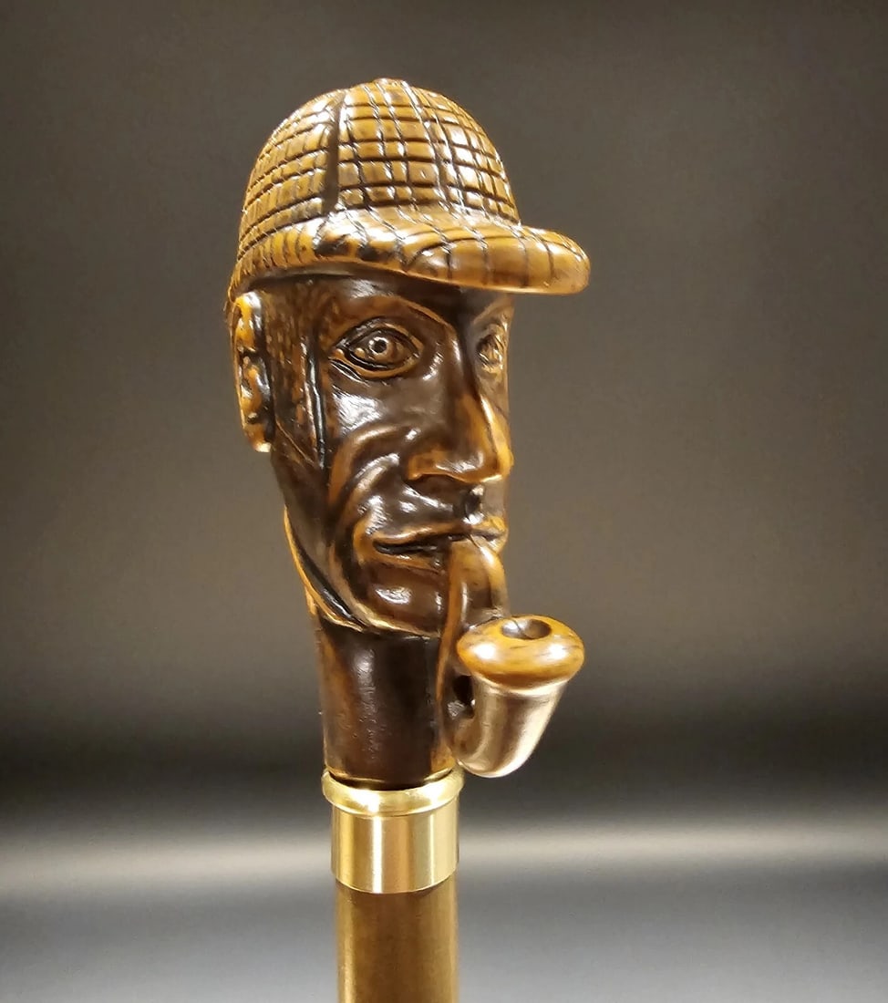 36" Antique Style Pipe Man Walking Stick Cane - 11