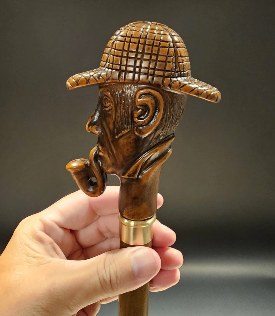 36" Antique Style Pipe Man Walking Stick Cane - 15