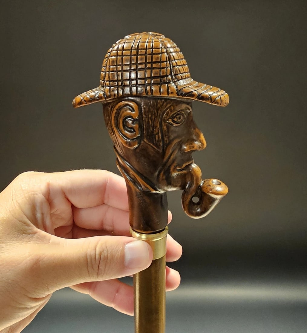 36" Antique Style Pipe Man Walking Stick Cane - 2