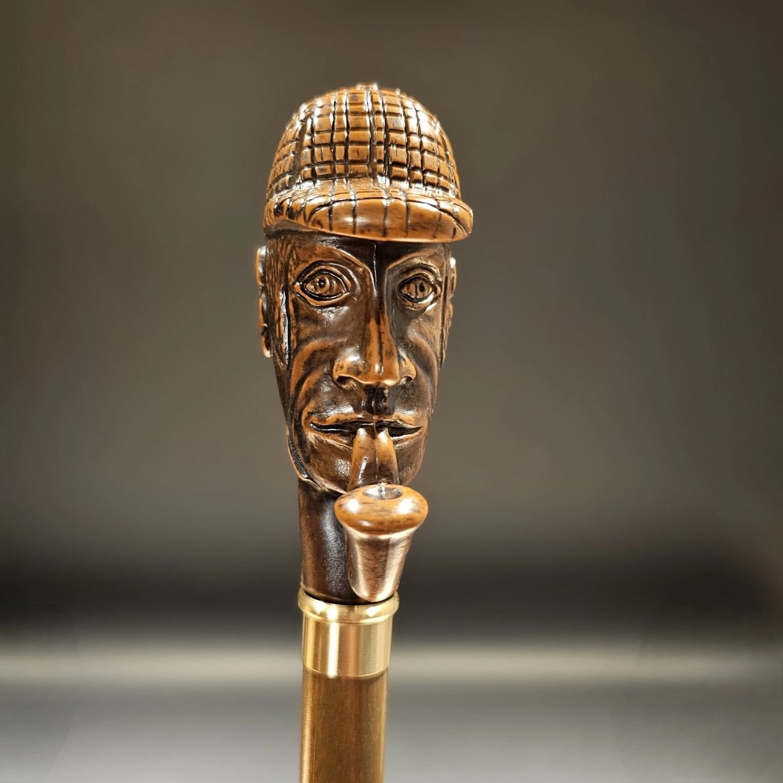 36" Antique Style Pipe Man Walking Stick Cane - 5