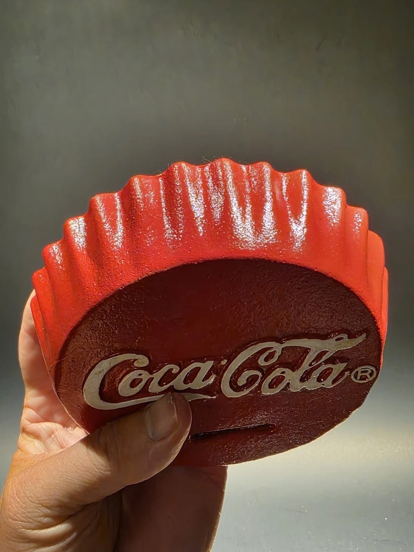 Cast Iron Coca Cola Bottle Cap Coin Bank Atlanta Ga. - 9