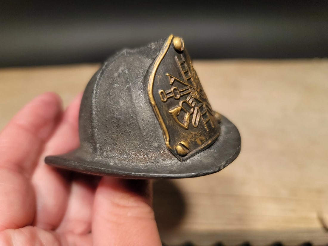 Miniature Cast Iron Fireman Helmet Bottle Opener - 10