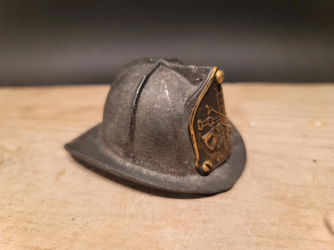 Miniature Cast Iron Fireman Helmet Bottle Opener - 11