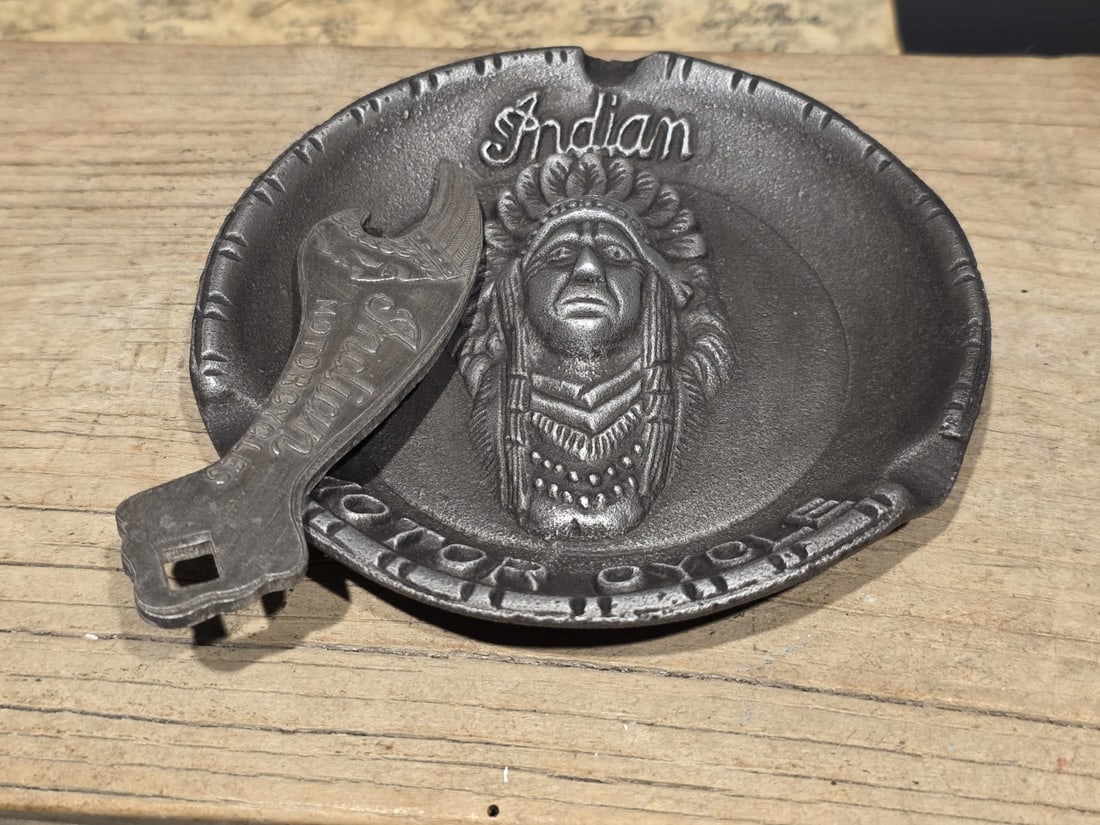 Indian Motorcycle Ash Tray and Bottle Opener Set - 2
