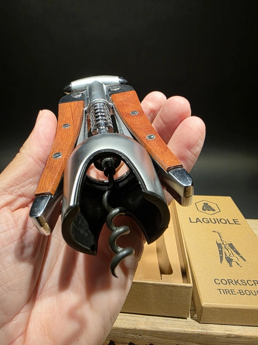 Laguiole Corkscrew with wood Handles Vintage Style - 10