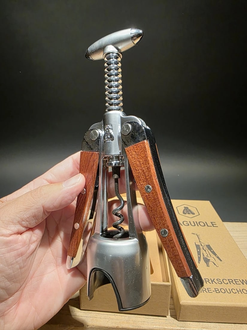 Laguiole Corkscrew with wood Handles Vintage Style - 12