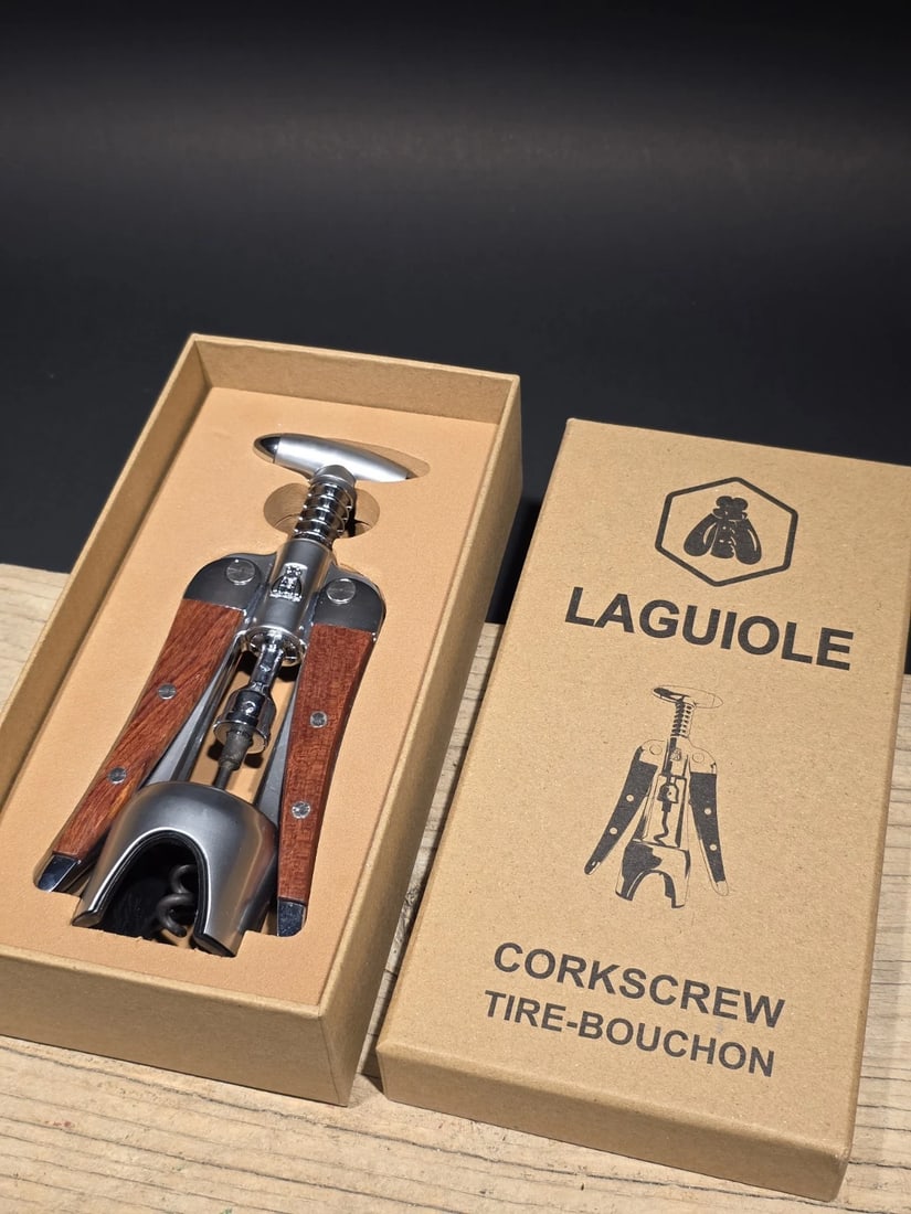 Laguiole Corkscrew with wood Handles Vintage Style - 4