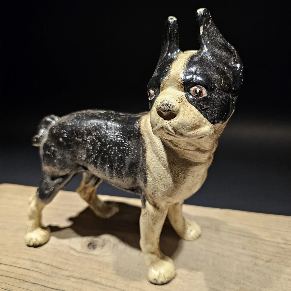 Cast Iron Boston Terrier Dog Door Stop Coin Bank - 5