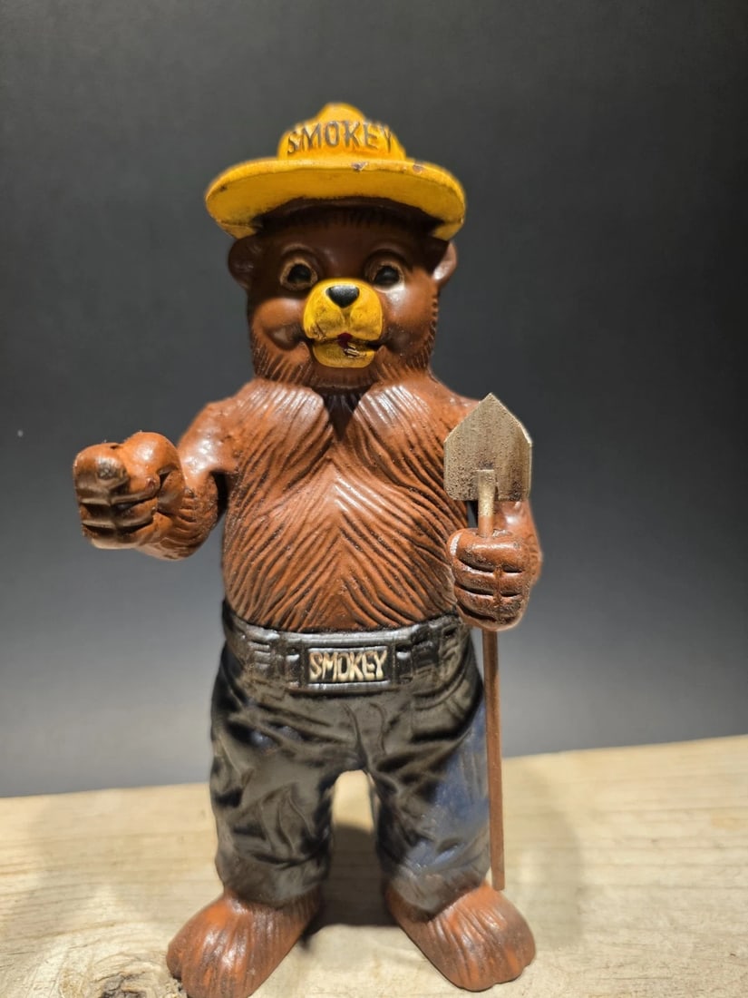 Cast Smokey The Bear Coin Bank - 4