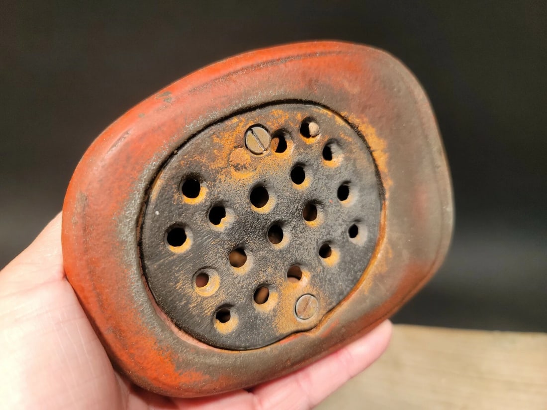 Miniature Cast Iron Fireman Helmet Coin Bank - 9