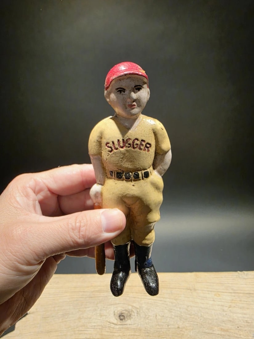 Cast Iron Slugger Coin Bank - 10