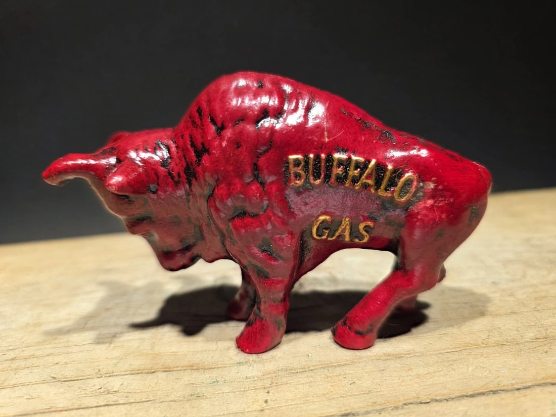 Buffalo Gasoline Cast Iron Coin Bank - 5