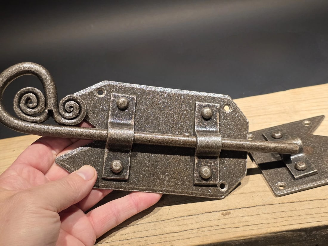Pennsylvania German Slide Latch Hand Forged Primitive Iron - 19