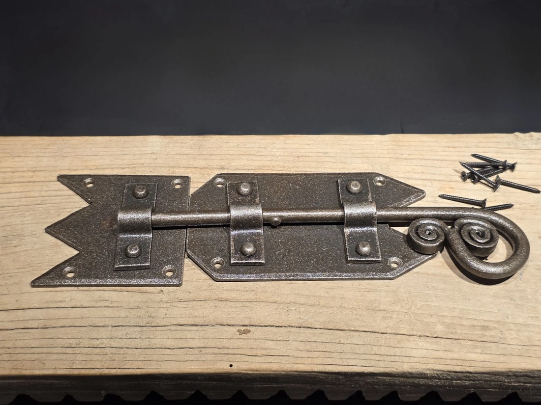 Pennsylvania German Slide Latch Hand Forged Primitive Iron - 20