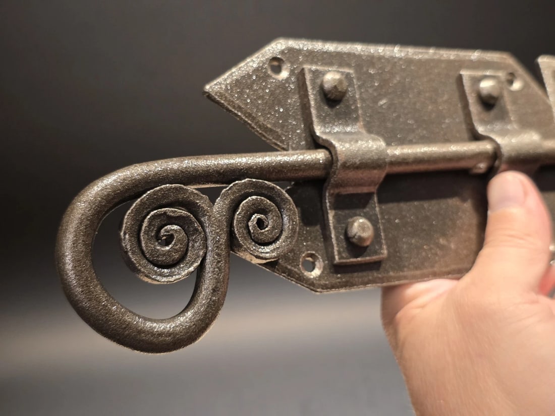 Pennsylvania German Slide Latch Hand Forged Primitive Iron - 5
