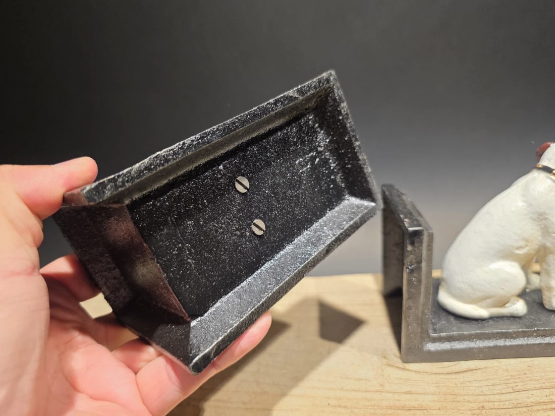 Pair of Cast Iron Nipper Dog Bookends - 5