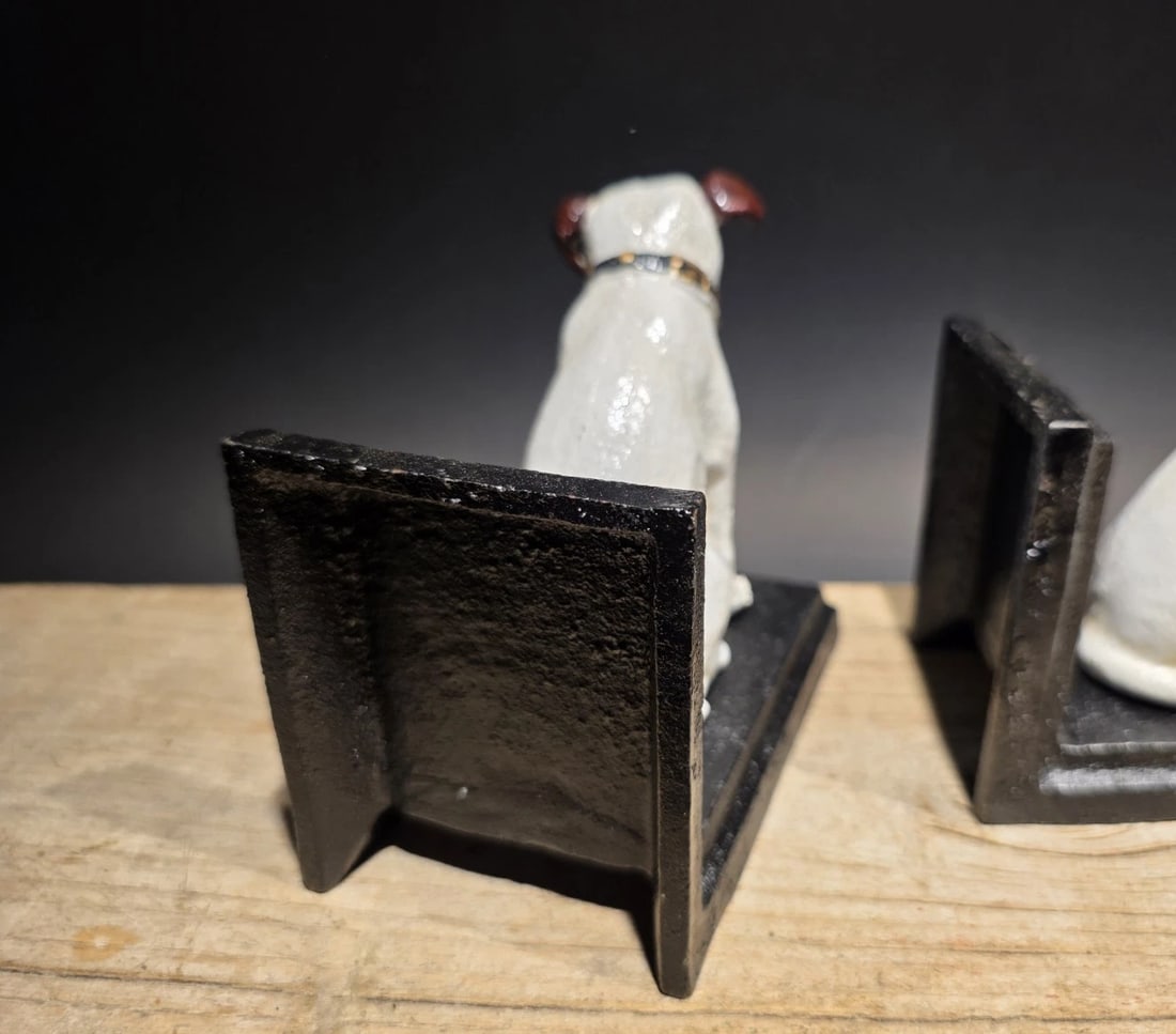 Pair of Cast Iron Nipper Dog Bookends - 6