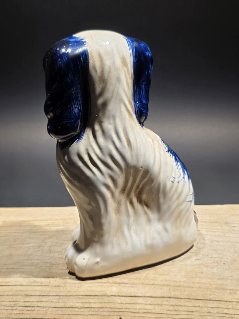 8" Blue Staffordshire Spaniel Dog Figurine - 15