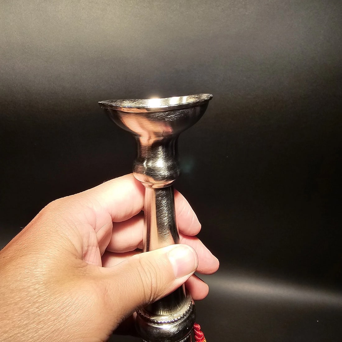 16 1/2" Silver Fireman Presentation Speaking Trumpet - 12